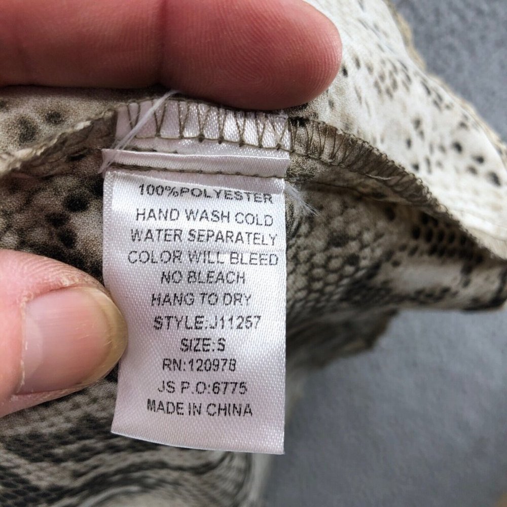 Entro Kimono Womens Small Ivory Python Print Open… - image 8